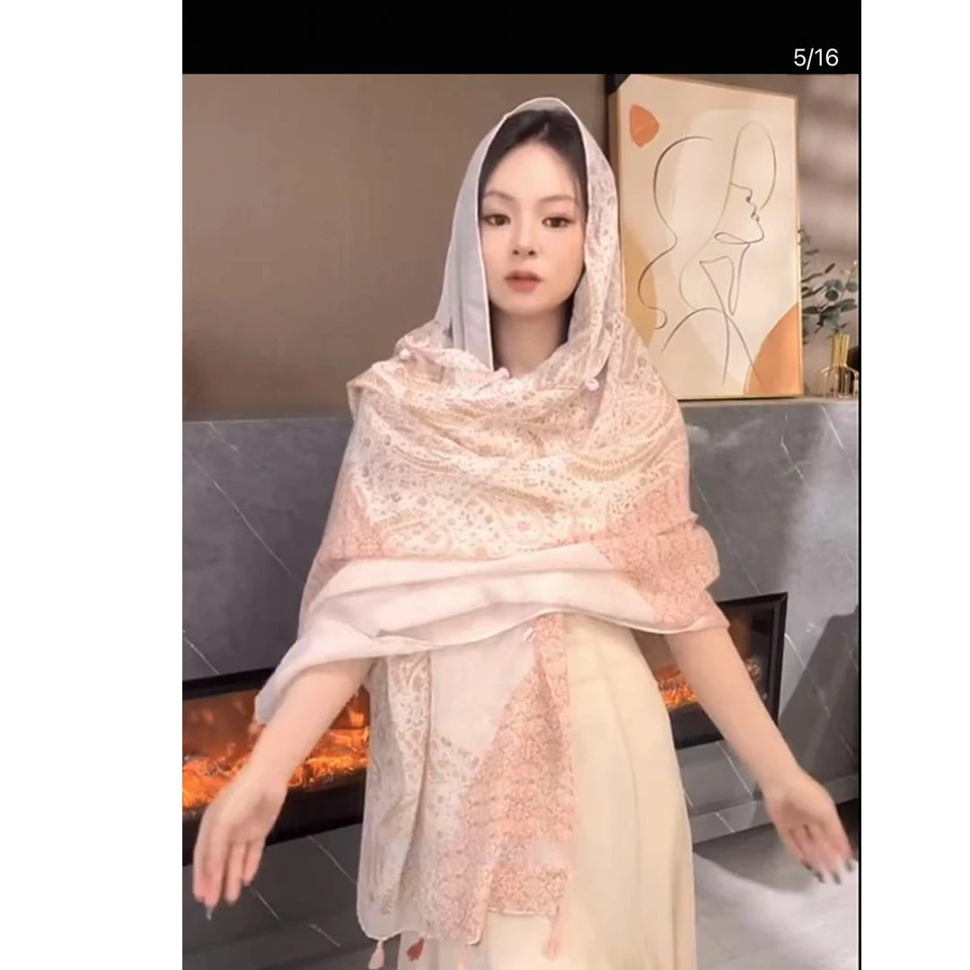 夏日防晒民族风度假旅游沙滩海边薄款拍照披肩