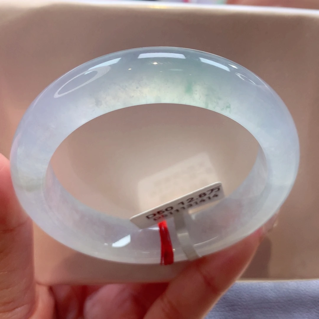 未镶嵌手镯翡翠50圈高冰透种水毕业（1号）