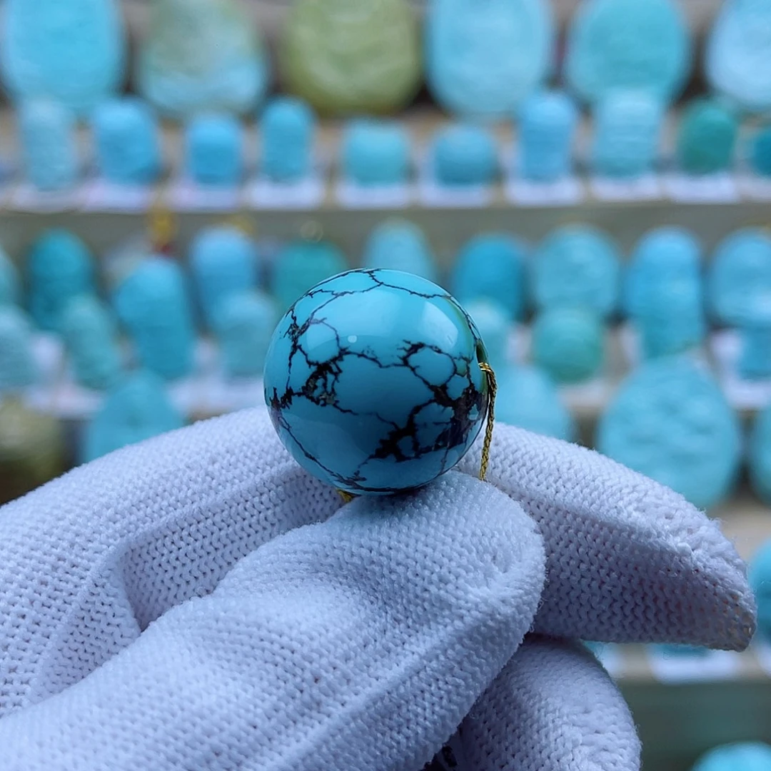 绿松石未镶嵌珠宝奇石19+mm