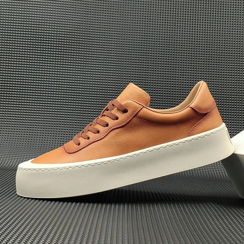 PT RICH欧洲站男鞋夏季新款头层牛皮小白鞋软底百搭真皮低帮休闲