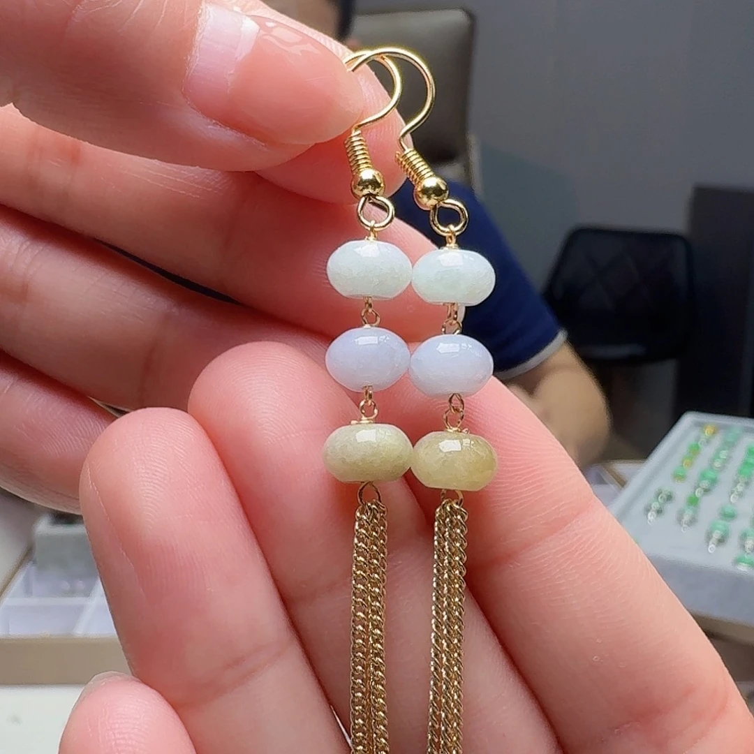 翡翠未镶嵌耳饰多样性发货其一