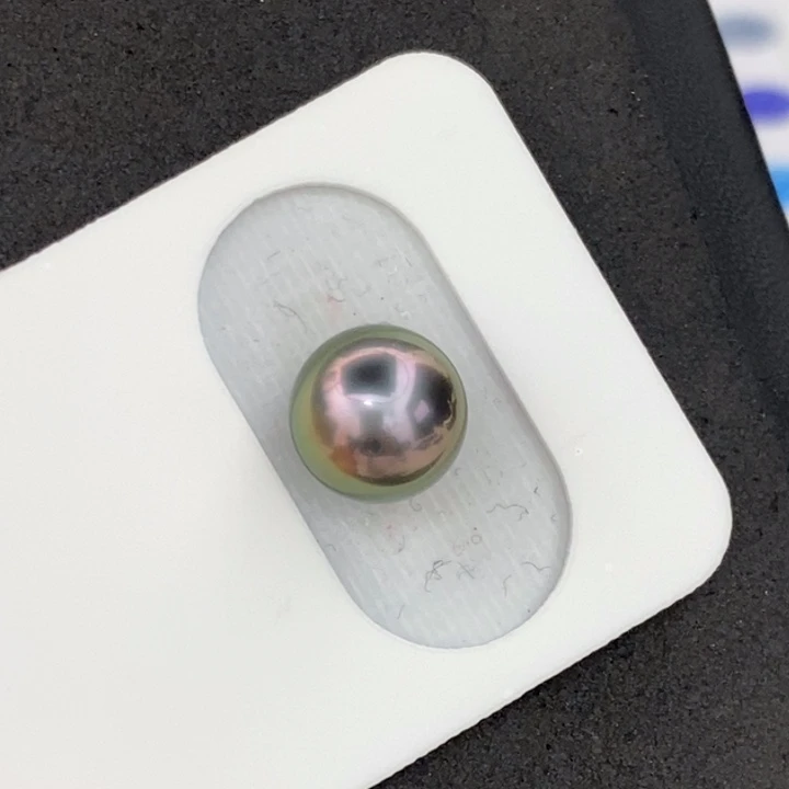 海水珍珠裸珠大溪地9.9正圆无瑕