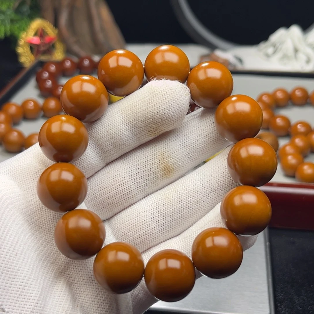 橄榄核手串至**祺1.77+树王精品铁核 小孔
