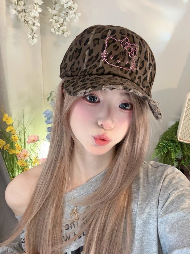 【豹纹棒球帽】辣妹甜妹棒球帽鸭舌帽女氛围感出片必备显脸小宽帽檐