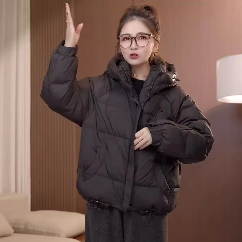 羽绒服【7003】短时尚羽绒服韩连帽外套女士韩版宽松洋气冬季