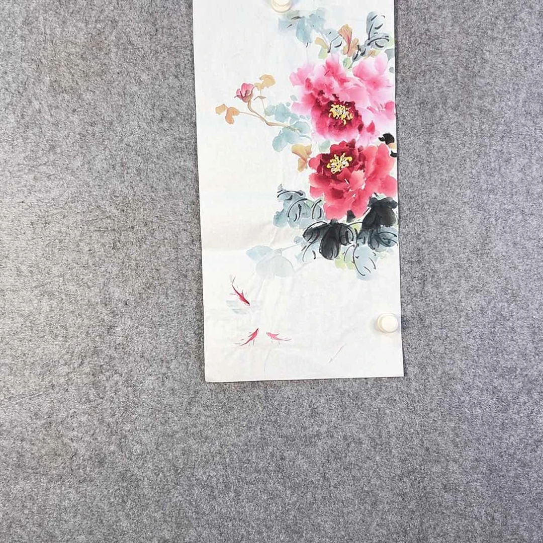 国画604 牡丹等花卉图案装饰图案为