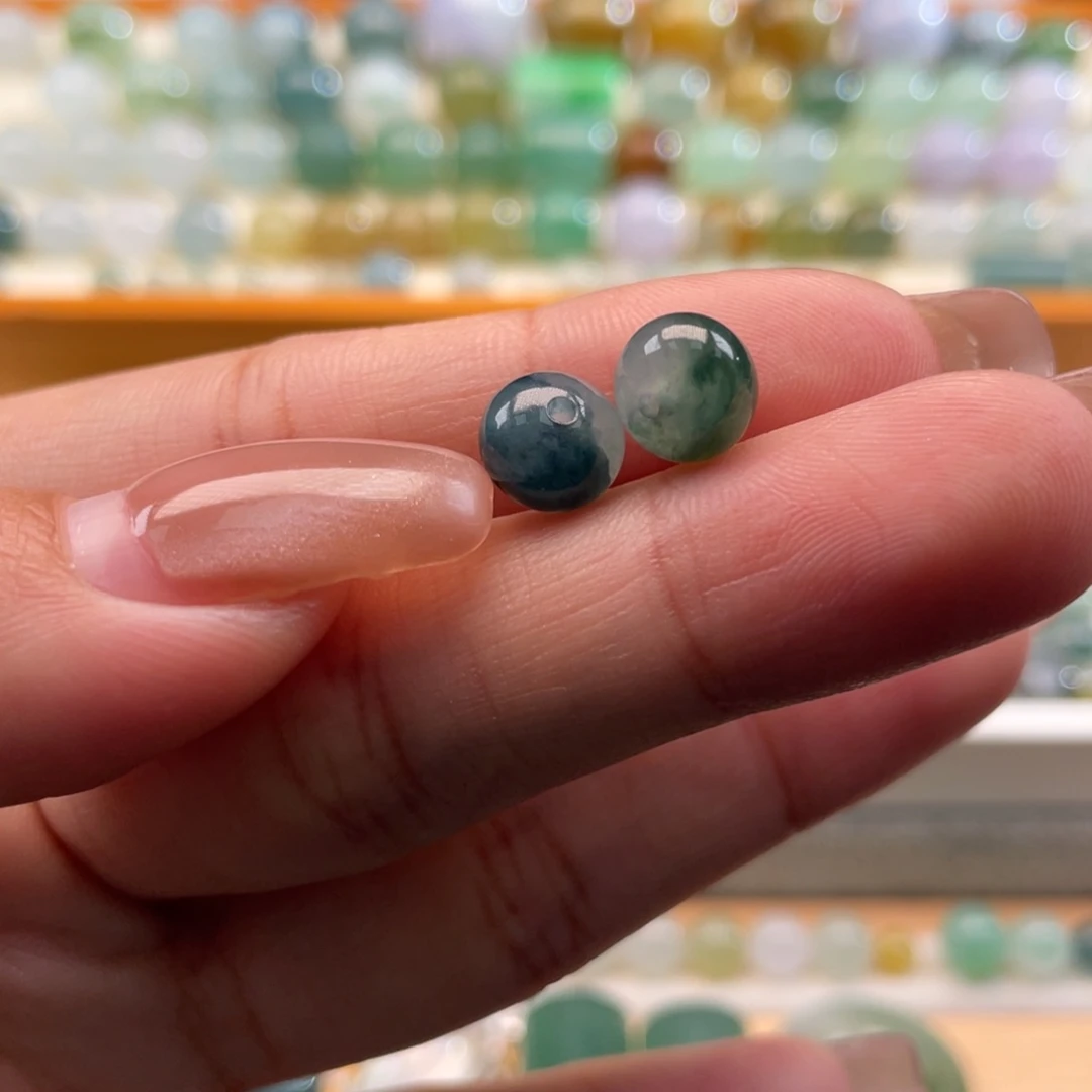 未镶嵌定制翡翠天然缅甸翡翠a货一对卡8