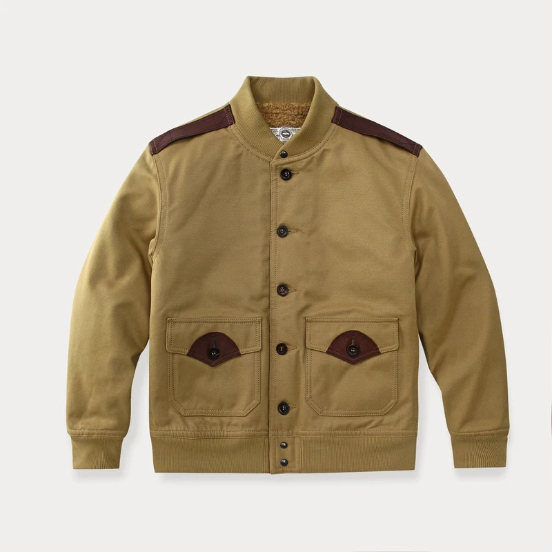 2025军旅风男士羊羔毛飞行夹克军旅工装定制版休闲舒适外套上衣