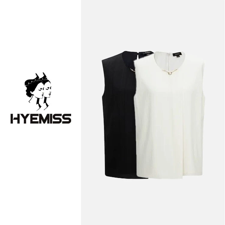 HYEMISSBA250065春夏季新款粘纤都市风时尚气质设计感无袖衬衫