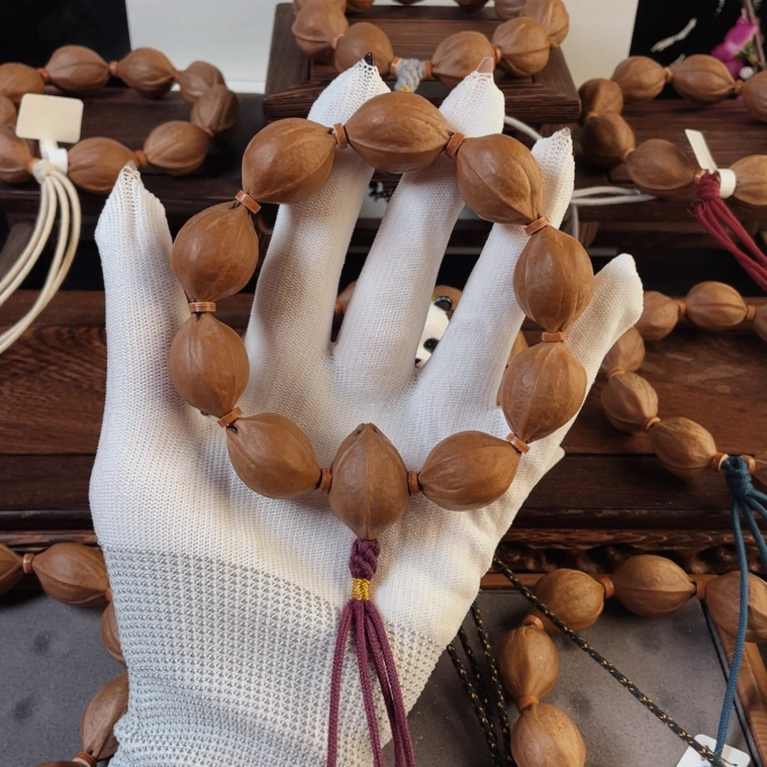 难***！手串橄榄核原生态梅林铁核19*26带3通