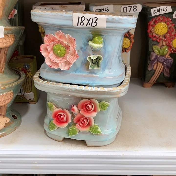 紫砂花盆粗陶材质多肉花盆