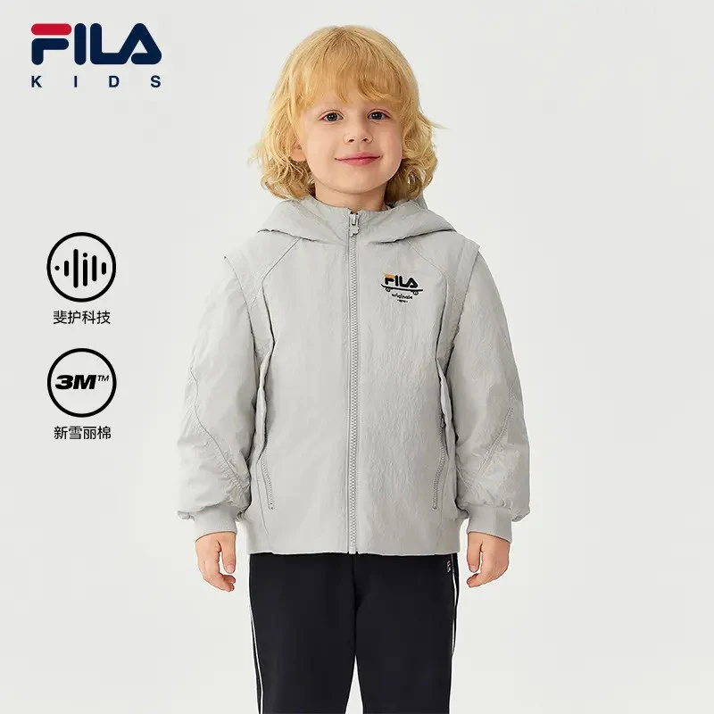 FILA斐乐儿童装【户外工装】小童冬季新款休闲百搭棉服K11B541904F