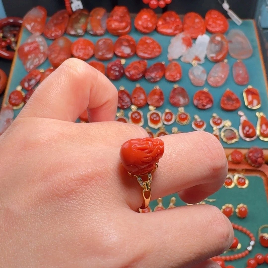 南红玛瑙南红玛瑙银S925镶嵌