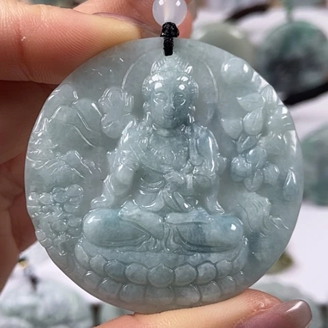 翡翠颈饰未镶嵌大势至菩萨福利