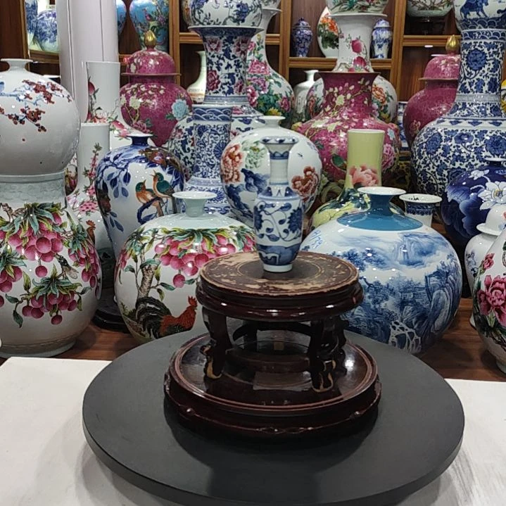 淡***然瓷片景德镇陶瓷青花瓶