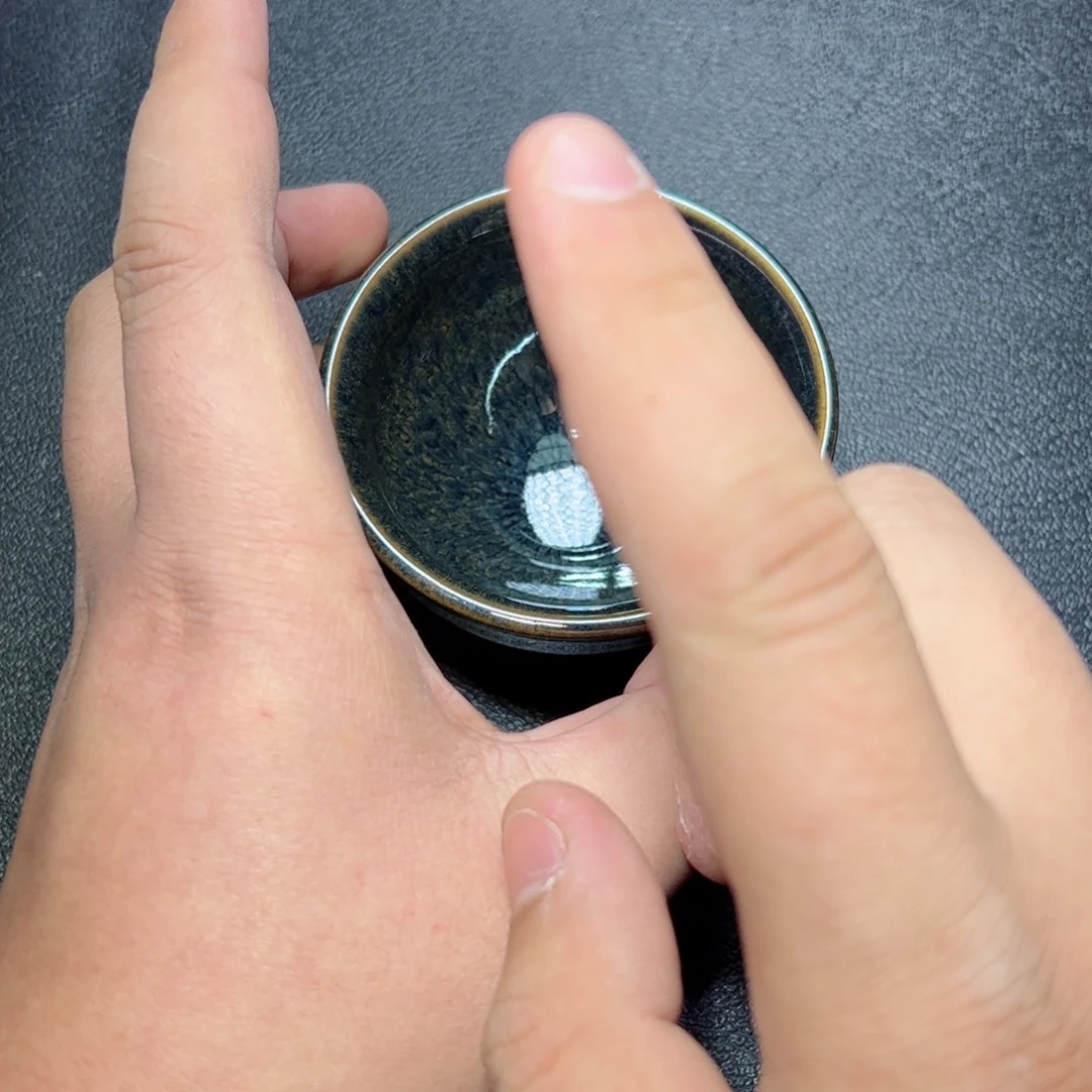 茶盏水墨建窑建盏主人杯