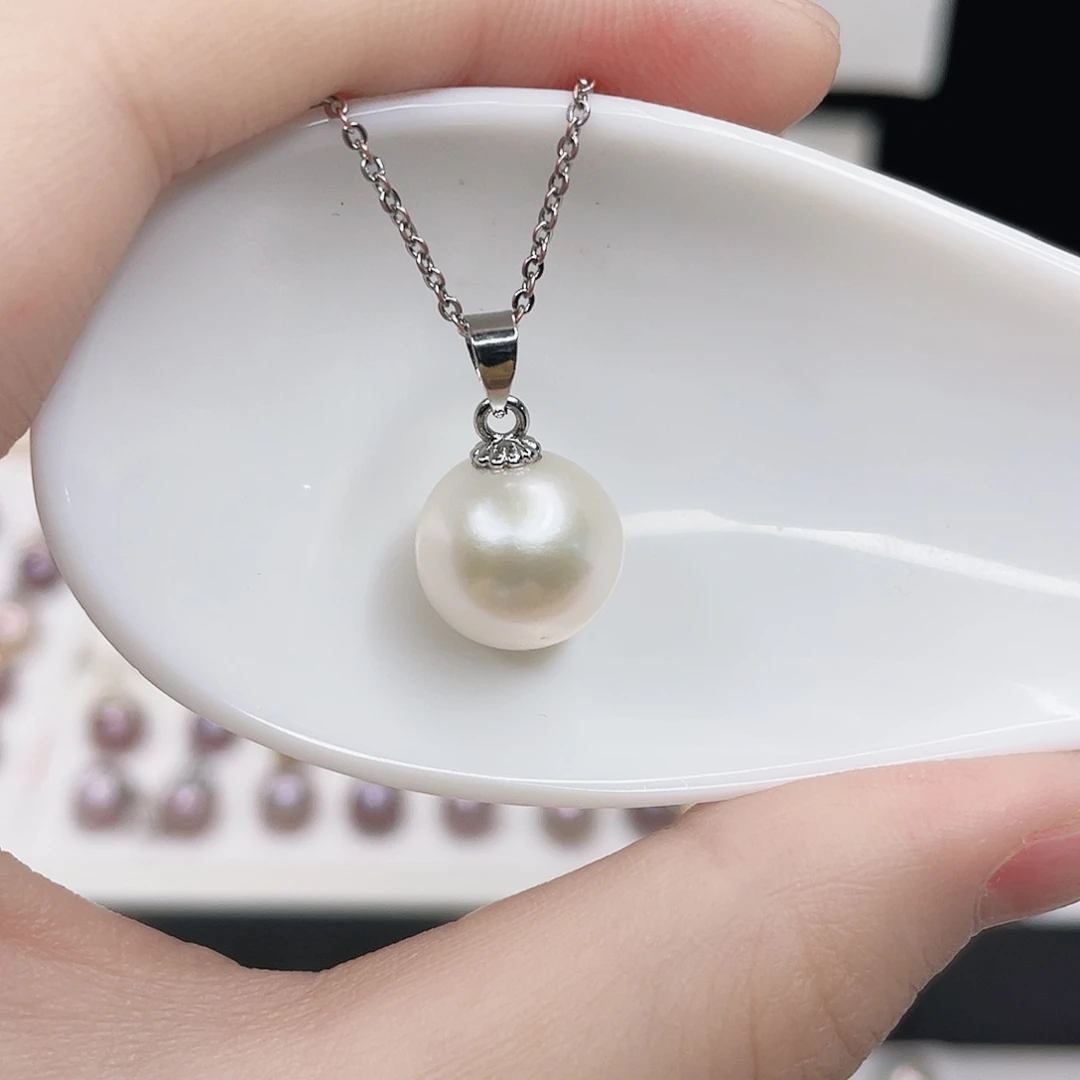 合金淡水珍珠吊坠(赠链)