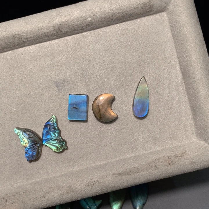 (***)颈饰银S925镶嵌长石