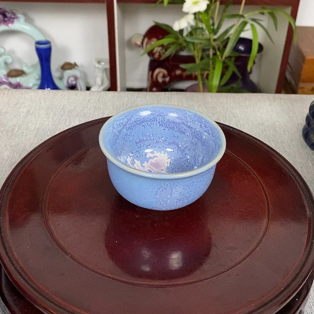 钧瓷主人杯压手杯原矿窑变