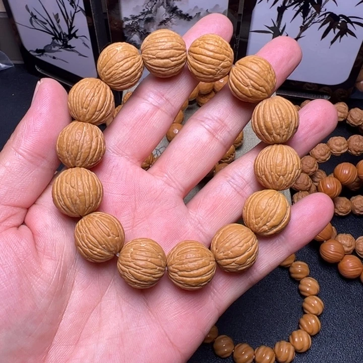 猴头核桃手串素串西瓜皮