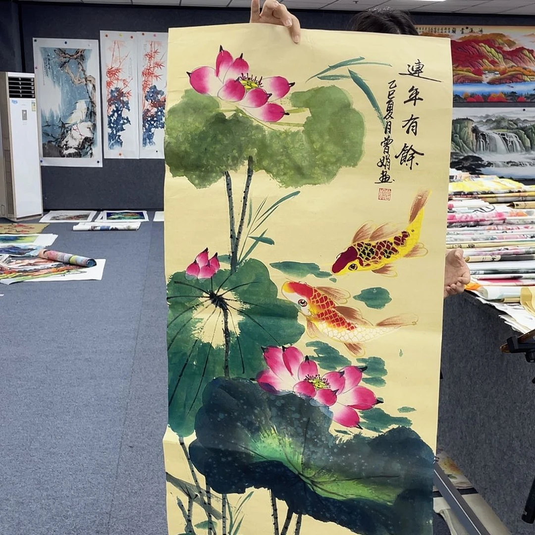 京***勒国画作品小姐姐放漏…