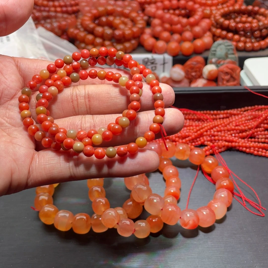 南红玛瑙手链未镶嵌