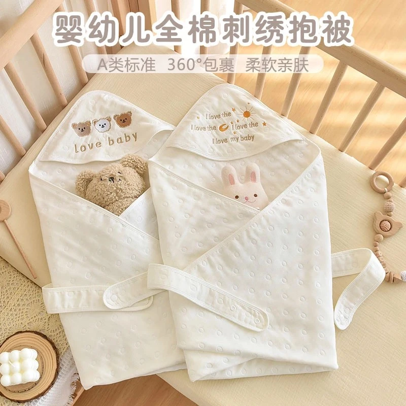新生婴儿抱被纯棉六层纱布宝宝春夏薄款包巾襁褓裹单四季外出包被