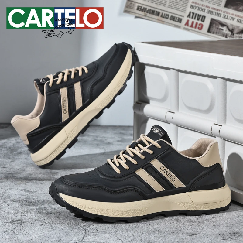 CARTELO/卡帝乐鳄鱼时尚休闲鞋男鞋软底舒适轻便防滑耐磨复古风
