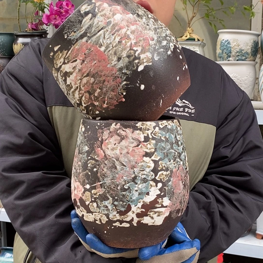 紫砂花盆口16高20福利