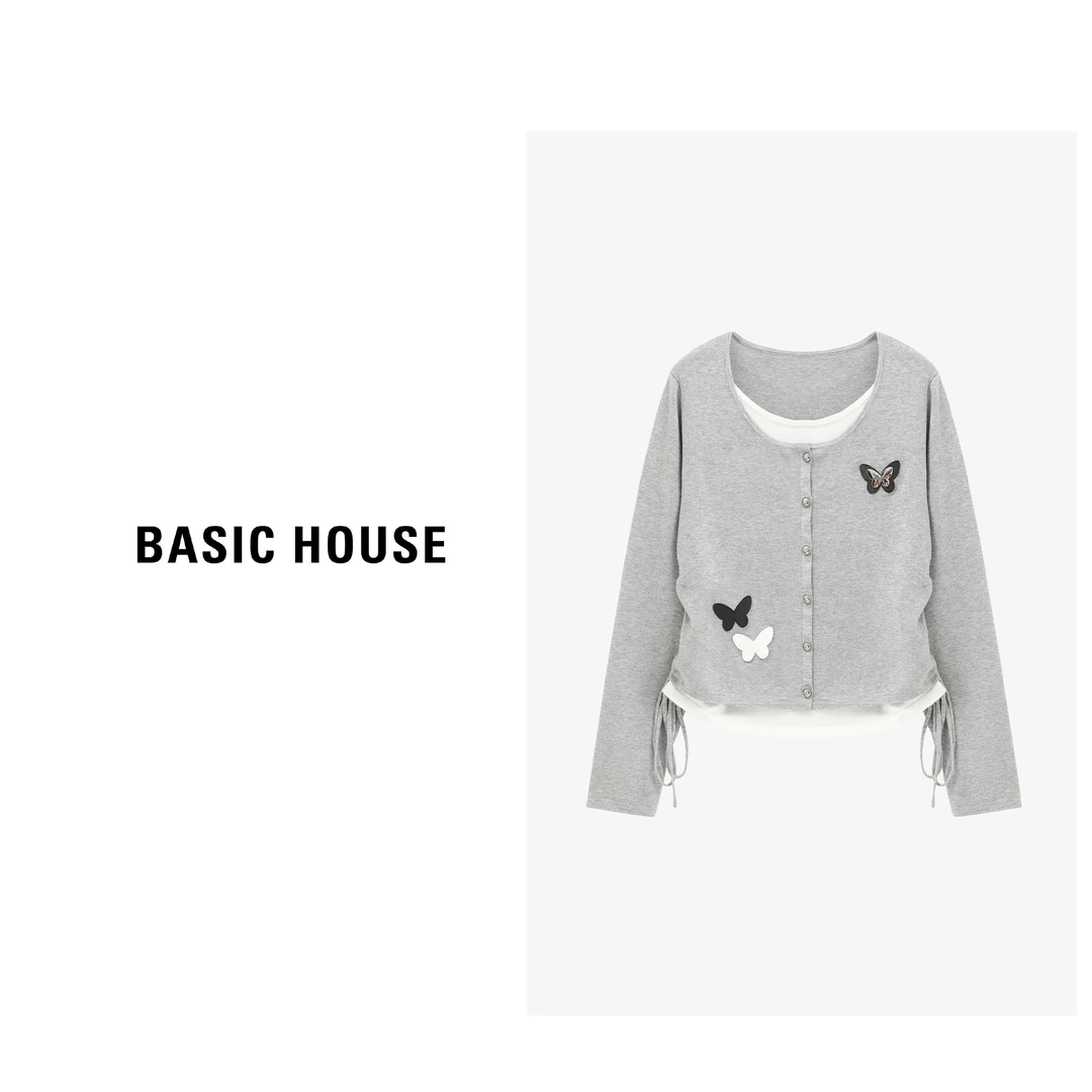 Basic House/百家好甜美可爱风格女装慵懒风女生毛衣-B0625B5LFN2