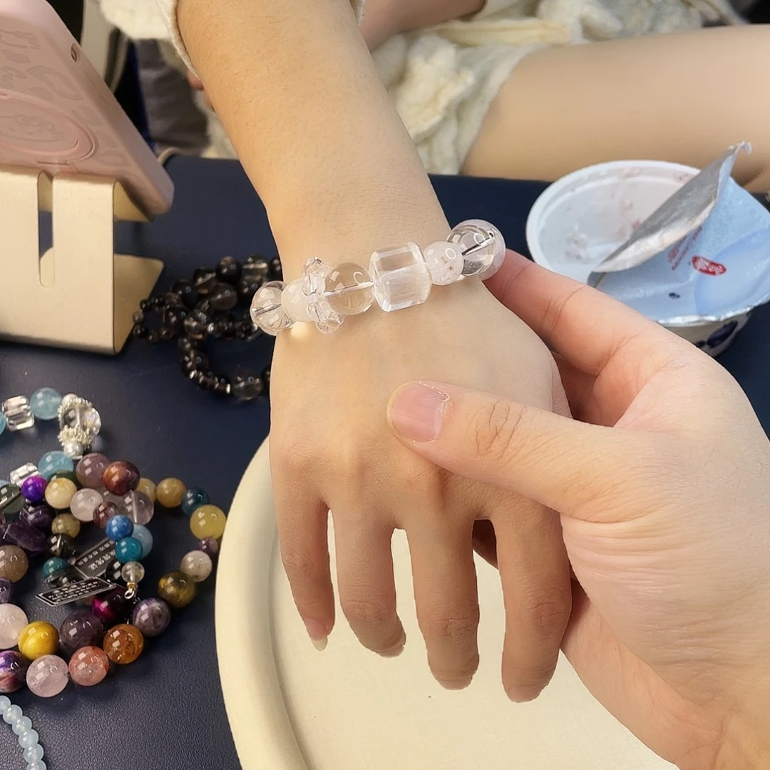 水晶手链银S925镶嵌