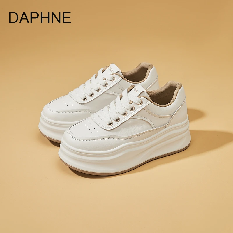 达芙妮厚底板鞋2025秋季新款松糕底软底日常休闲百搭时尚运动女鞋
