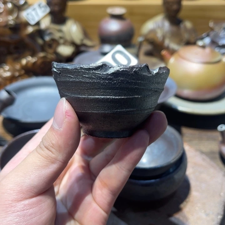 清****手工制作柴烧茶杯900
