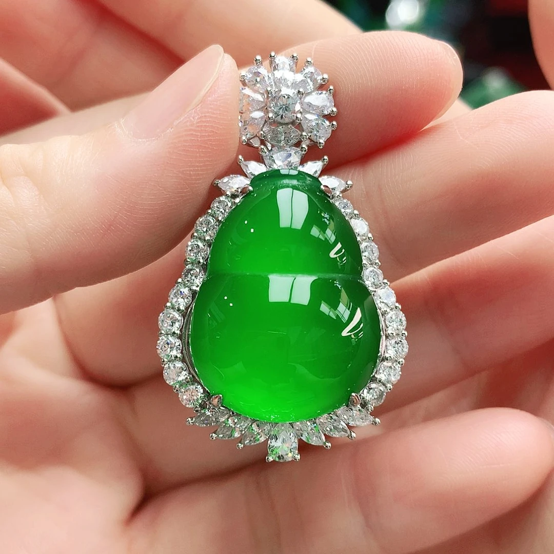 玛瑙/玉髓吊坠银S925镶嵌