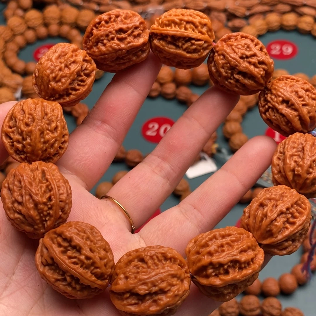 文玩核桃手串23尺寸荔枝纹