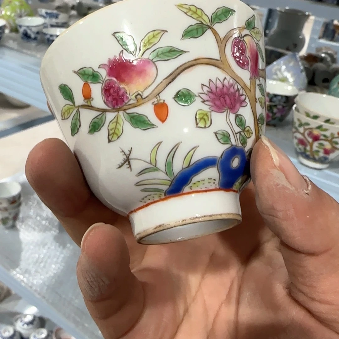 瓷片摆件手绘瓷器全部处理