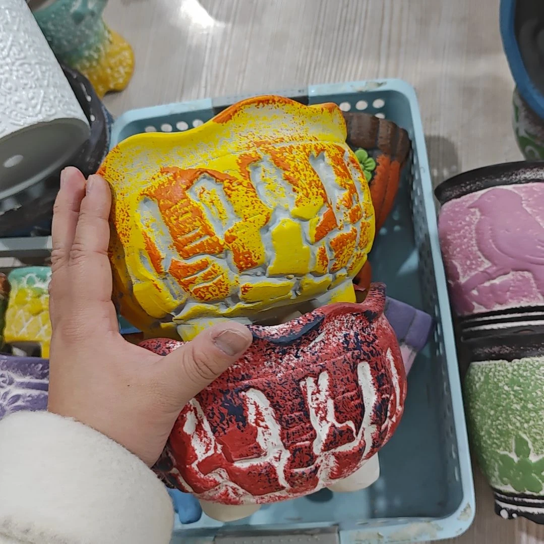 红陶吸水透气的白陶花盆凑满12发货