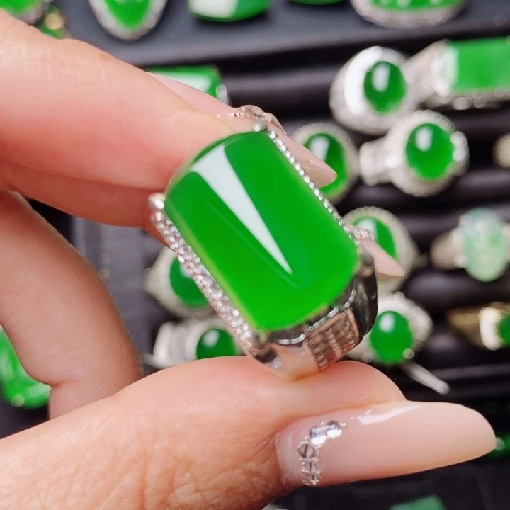 未镶嵌戒指翡翠焦*苏天然翡翠正品