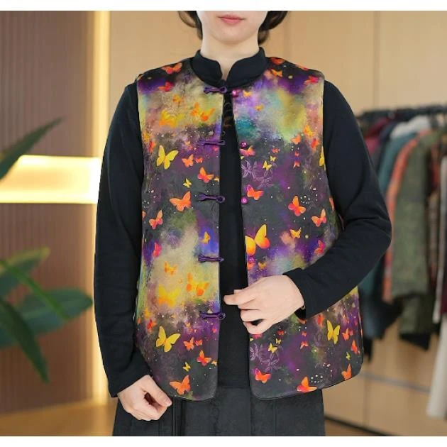 流光溢彩·新中式国风提花双面穿马甲