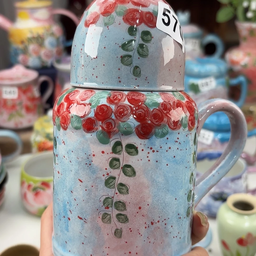 景德镇手绘高温釉下彩陶瓷茶具