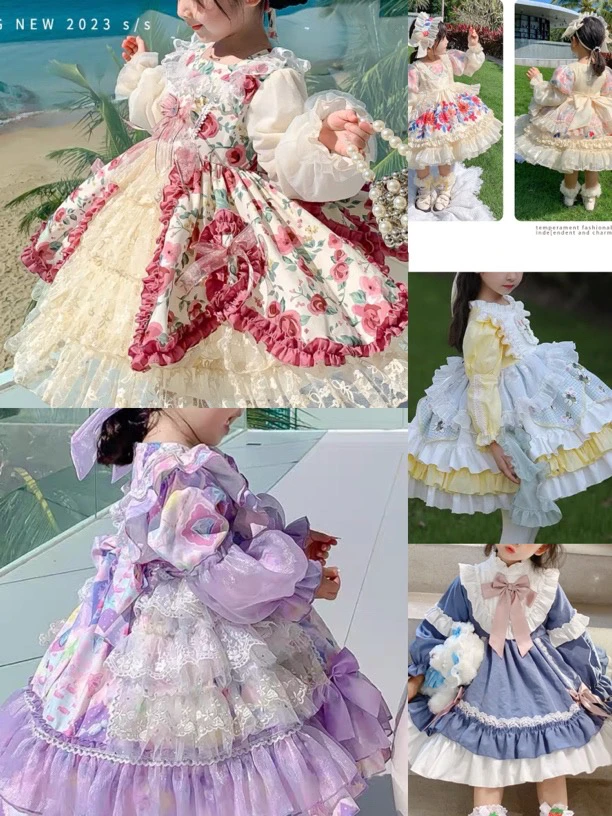 2025新款女童洛丽塔礼服公主连衣裙