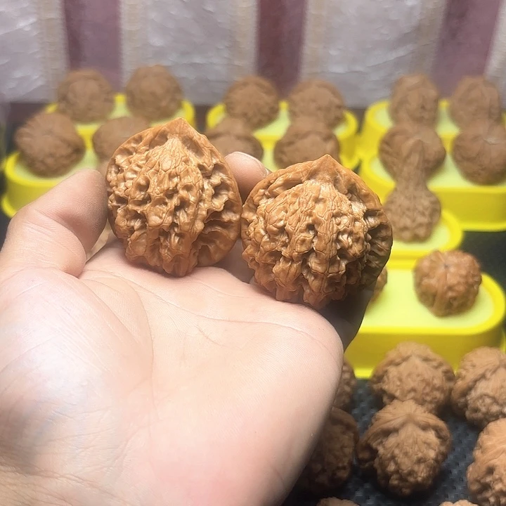 文玩核桃把件麒麟纹官帽14