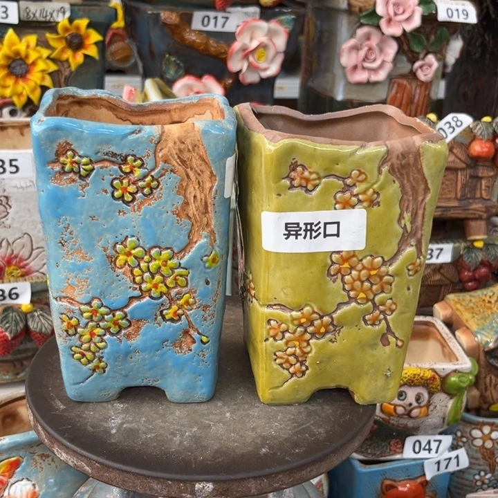 紫砂花盆粗陶材质多肉花盆