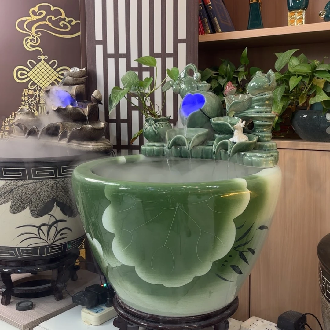 陶瓷景德镇陶瓷流水摆件