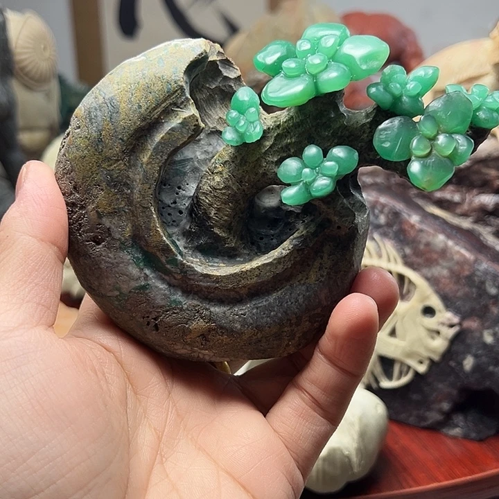 四川石雅安绿摆件