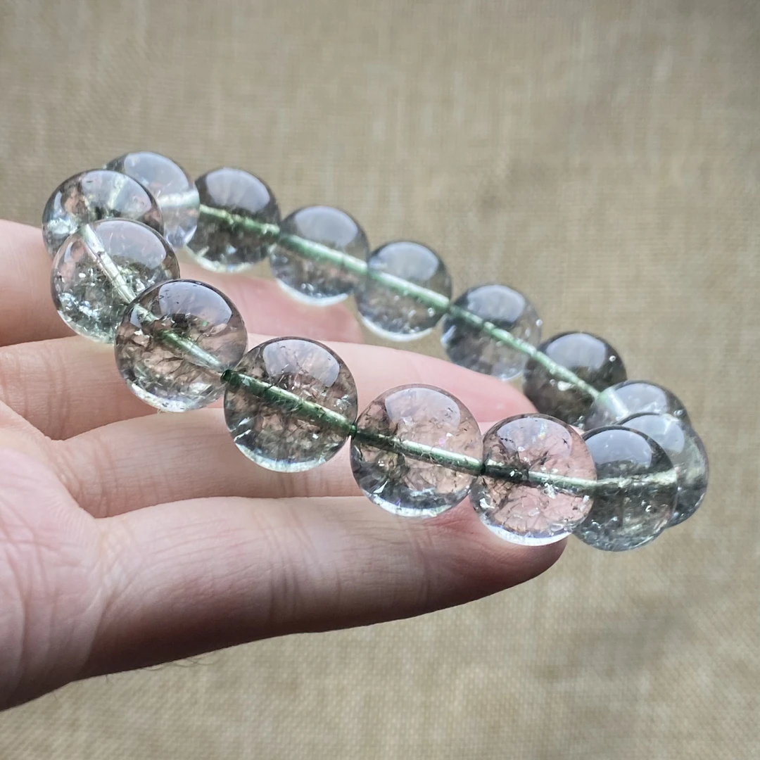 SJ-0101号高品质绿幽14mm手链多样性发一件时尚