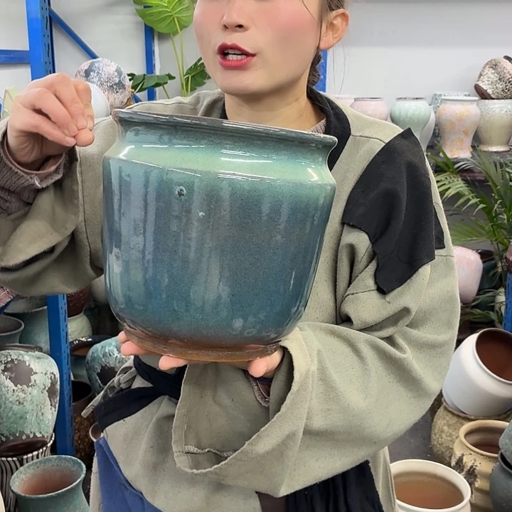 20×21 -粗陶花盆有孔-买买买