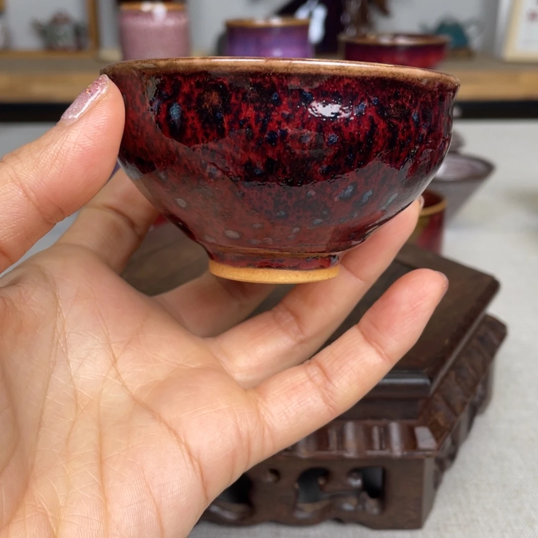 阿***艺瓷片钧瓷主人杯原矿省工