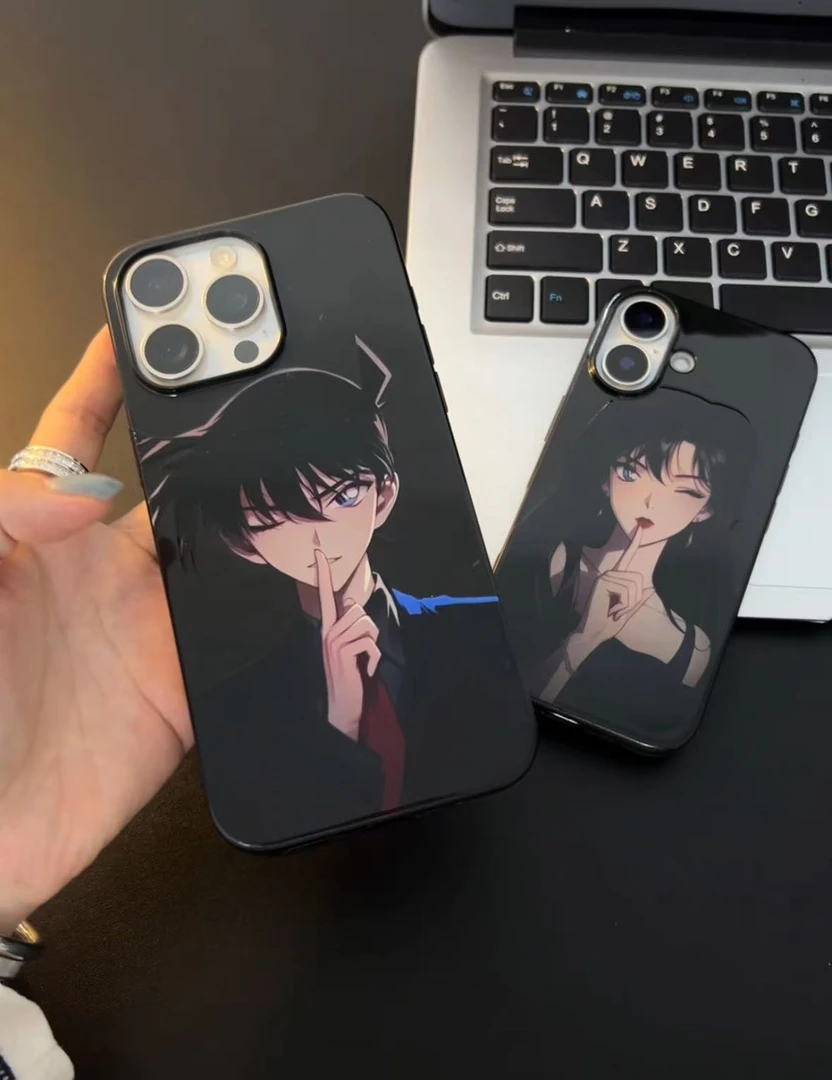 情侣新一小兰适用iPhone15/16promax手机壳12苹果14卡通8p果冻壳x