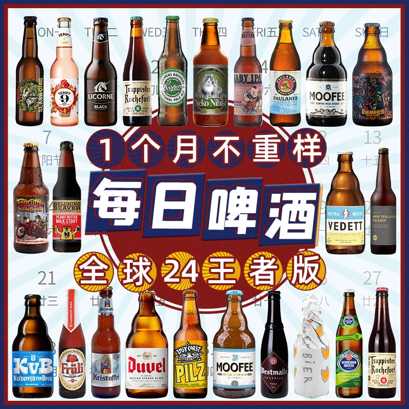 全球进口24瓶精酿啤酒组合白啤果啤1664林德迷失海罗斯福IPA整箱